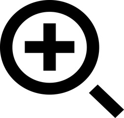 Zoom In Magnifying Glass Search Plus Add Expand Icon