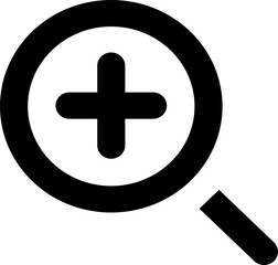 Zoom In Magnifying Glass Search Plus Enlarge Scale Icon