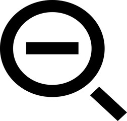 Zoom Out Magnifying Glass Search Minus Reduce Scale Icon