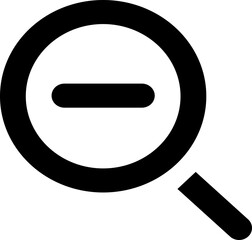 Zoom Out Magnifying Glass Search Minus Icon Vector