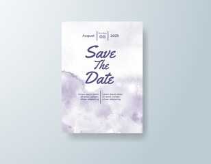 Wedding invitation with abstract watercolor background