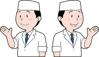 男性和食料理人