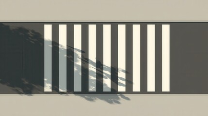 Obraz premium Zebra Crossing Overhead: An overhead shot showcases a pedestrian zebra crossing on an asphalt road, creating a simple, clear visual on the thoroughfare