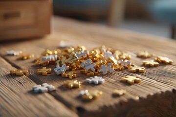 Puzzle pieces banner