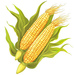 Corn on the Cob HD Stock Image for Farm Produce and Healthy Food Concepts

