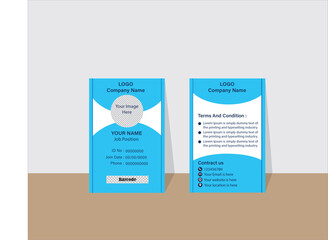 Print, ID card, Vector template for Print, Professional ID card, Identity Card, Creative Design, Customizable design for Print or digital use