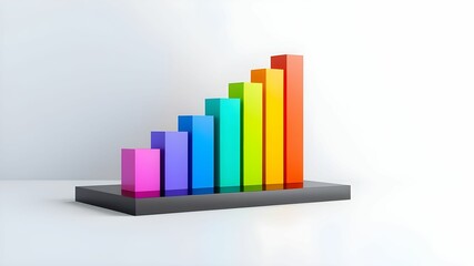 business graph with arrow on screen