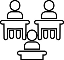 Teaching classroom icon, Students who learn and grow on their own with various subjects. Education content vector, Teachers, Professors, , education, books, instruct, knowledge and pedagogy icons