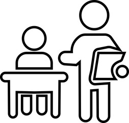 Teaching classroom icon, Students who learn and grow on their own with various subjects. Education content vector, Teachers, Professors, , education, books, instruct, knowledge and pedagogy icons
