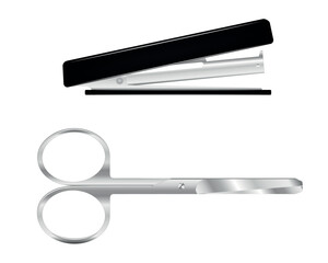 office equipment tools office stapler and scissors
