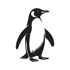 Obraz premium penguin silhouette vector