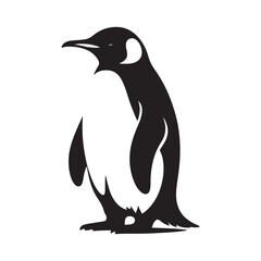 Obraz premium penguin silhouette vector