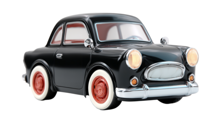 Classic Black Car Antique Automobile Vintage Vehicle Car Illustration on transparent background