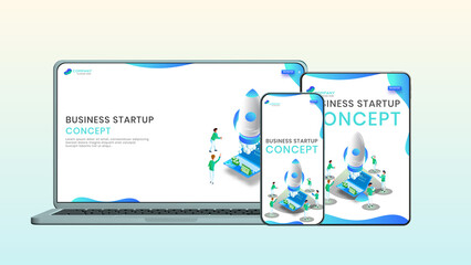 Modern Multi Device 3D Mockup Startup Promo