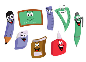 Cartoon Illustration of a Funny Stationery Character