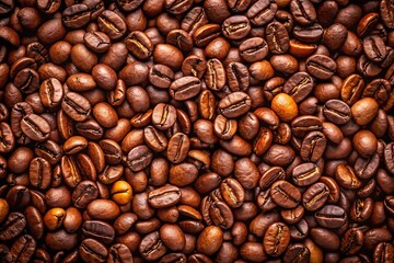 Obraz premium Pile of coffee beans