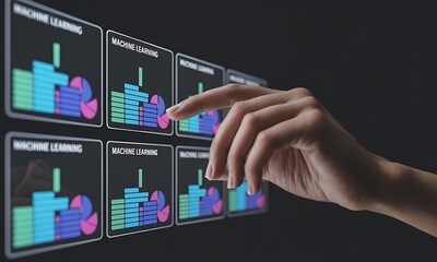 machine learning interface with interactive hand gesture