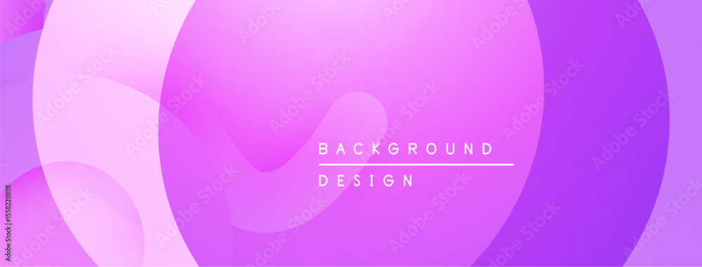 Aufkleber Abstract purple background. Overlapping shapes create soft gradients, modern design elements. Text reads background design.