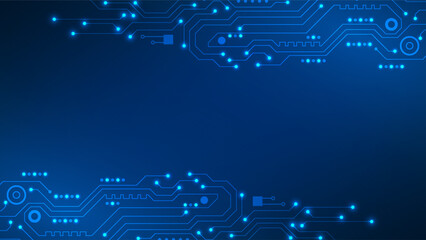 Digital technology circuit background. Futuristic abstract data concept. Design for network connections motherboard  circuit board.