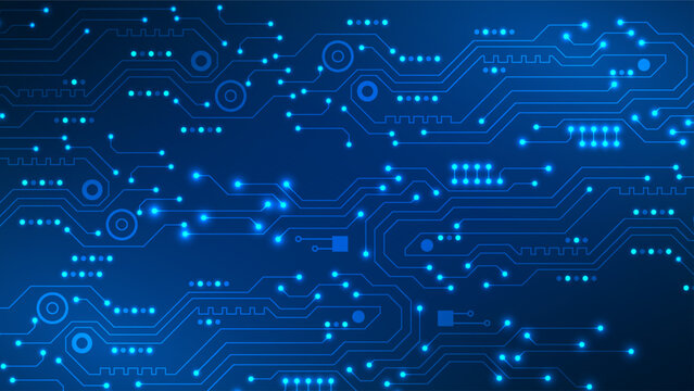 Digital technology circuit background. Futuristic abstract data concept. Design for network connections motherboard  circuit board and system interface.