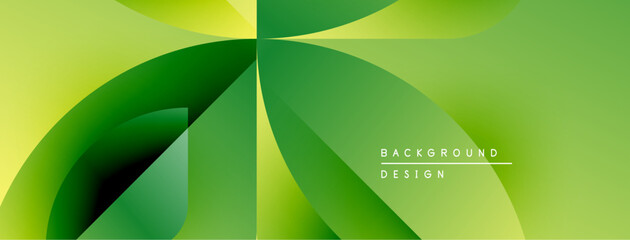 Abstract floral design. Gradient shades create petal shapes. Modern, vibrant background suitable for presentations, banners.