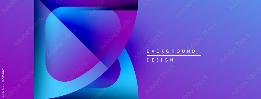 Aufkleber abstract purple, blue gradients create dynamic shapes. modern design elements suggest digital art, b