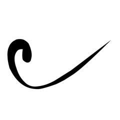 hand lettering underline vector