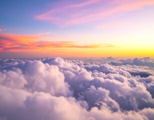 Aerial view of clouds at sunset (1)