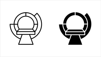 MRI and CT Scanner icon set. Medical imaging. Radiology doctor. Healthcare service. vector illustration on white background