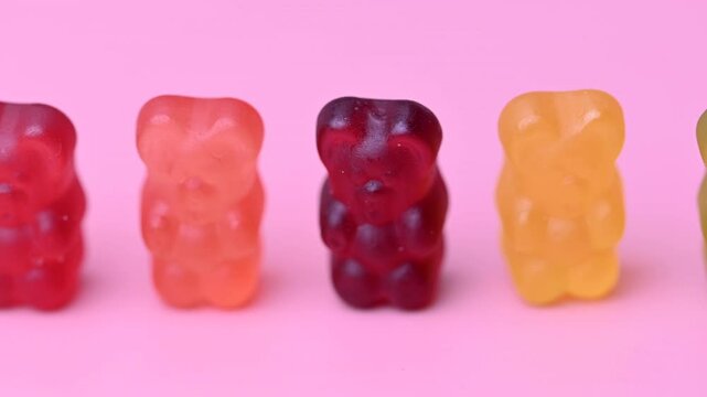 fruit jelly candies close up