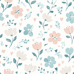 Floral Seamless Pattern – Elegant Botanical Background Design