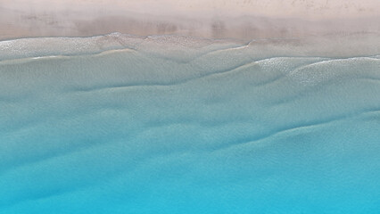 Summer  beach with seascape for summer vacation concept As Sea aerial surf wave ,amazing tropical...