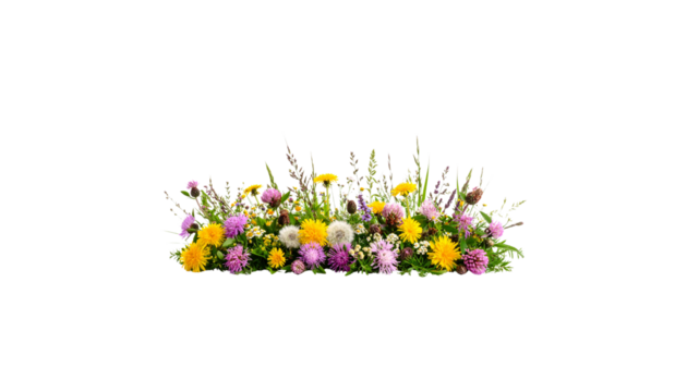 Colorful spring flower decorations: a vibrant, floral illustration for nature's seasonal design
