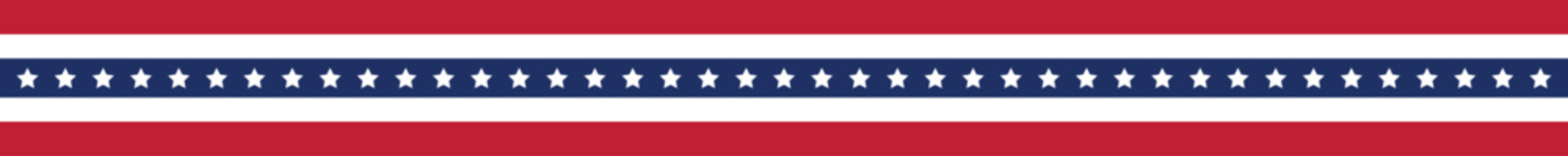 American Ribbon Flag – USA Decorative Banner Border in Transparent PNG and Vector Format