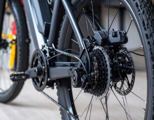 Close-up bike rear drive train