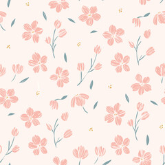 Floral Seamless Pattern – Elegant Botanical Background Design