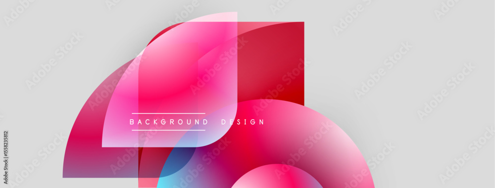 Poster Abstract fluid shapes overlap, creating vibrant color gradients. Modern design element for backgrounds, presentations. Minimalist aesthetic.