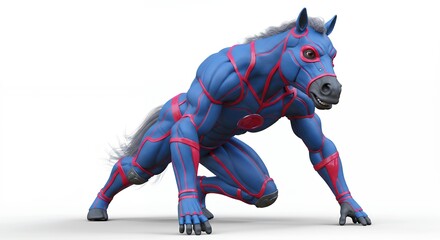 Fototapeta premium Digital rendering of a futuristic horse