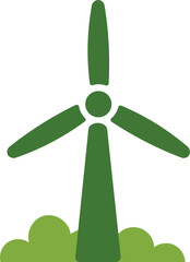 wind turbine in grass