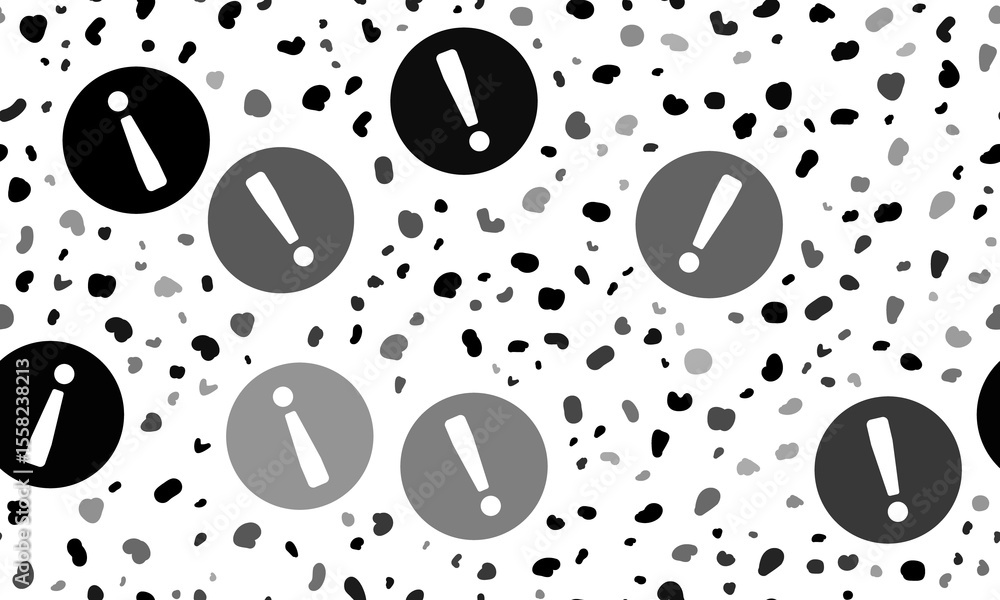 Poster abstract seamless pattern with attention symbols. creative leopard backdrop. illustration on transpa