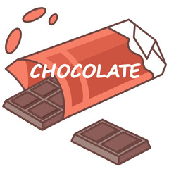 Hand Drawn Chocolate Bar Vector – Sweet Cocoa Snack Illustrations