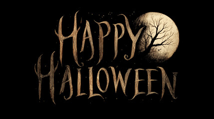 Happy Halloween logo background wallpaper
