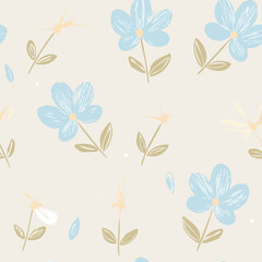 Floral Seamless Pattern – Elegant Botanical Background Design