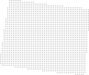 Wyoming, United States – circle dot grid vector map (Albers equal area conic projection, PPT-compatible & fully editable)