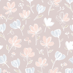 Floral Seamless Pattern – Elegant Botanical Background Design