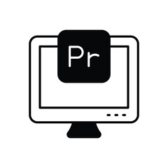 Premiere Icon vector stock illustration