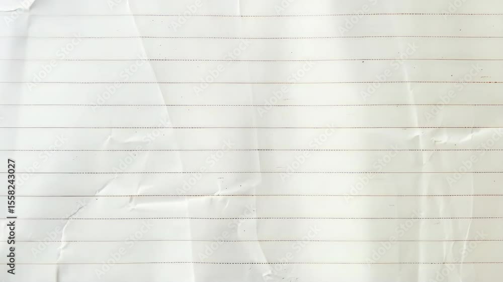 Poster close-up of a crumpled lined paper texture, shot from above. ideal for backgrounds in video projects