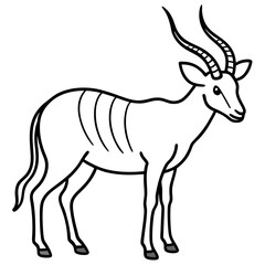 Monoline Saola Illustration