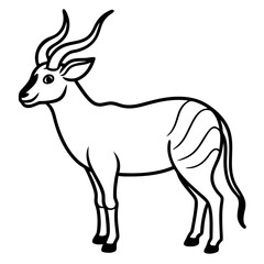 Monoline Saola Illustration