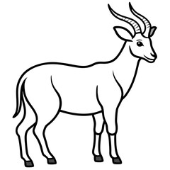 Monoline Saola Illustration